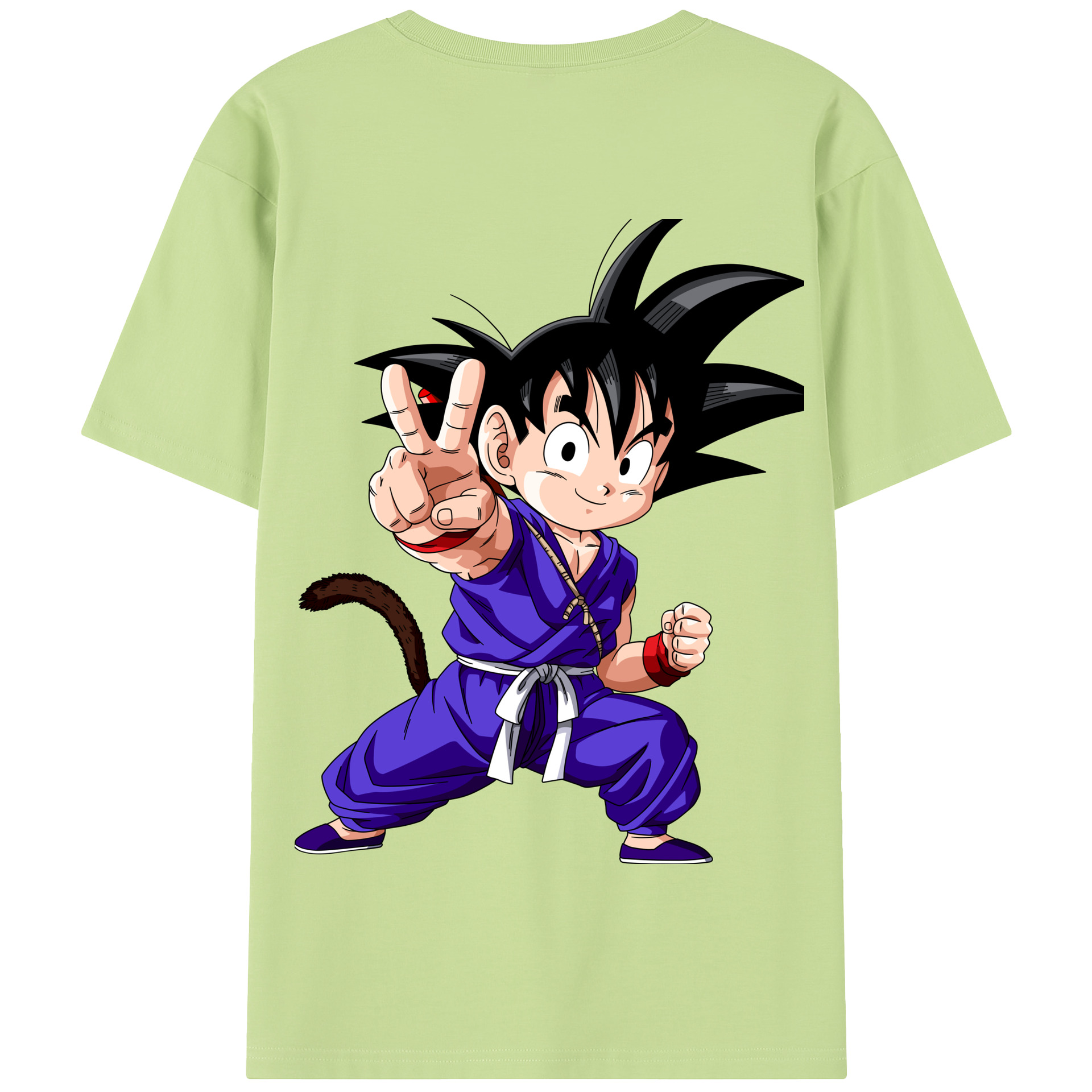 （画像用） ドラゴンボール 孫悟空（そん ごくう）Son Goku カカロット DRAGON BALL Kakarotto 綿100％半袖Tシャツ（背面プリント）